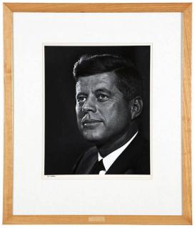 Appraisal: Yousuf Karsh ''John F Kennedy'' printed circa signed in ink