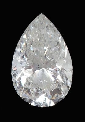 Appraisal: ct unmounted diamond pear brilliant cut estimated weight cts E