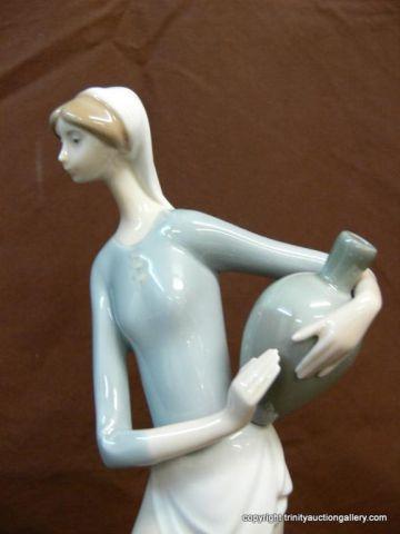 Appraisal: Lladro Girl with Jug Figurine - Authentic - Issued in