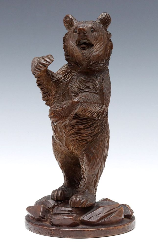 Appraisal: AN EARLY TH CENTURY BLACK FOREST BEAR WOOD CARVING The