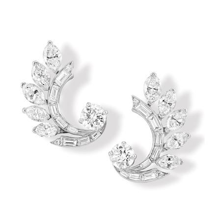 Appraisal: Pair of Diamond Earclips Van Cleef Arpels Estimate -