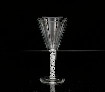 Appraisal: Early American Glass Wine Cup ca early th Century Clear