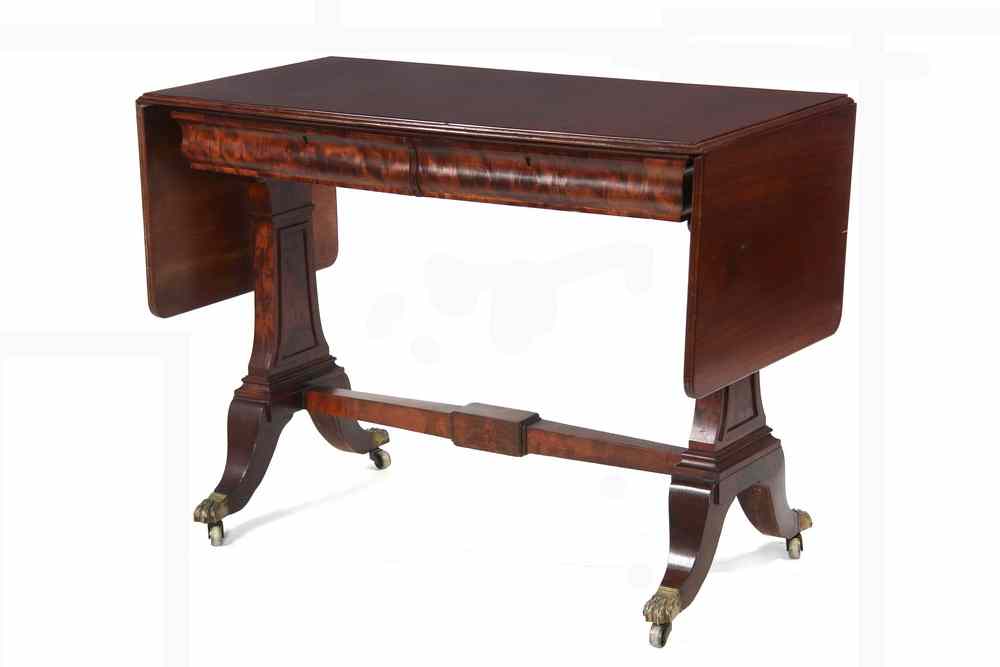 Appraisal: SOFA TABLE - Classical period Boston sofa table in mahogany