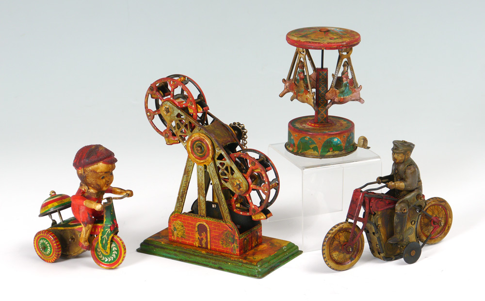 Appraisal: COLLECTION OF TIN LITHO TOYS pre-war tin lithograph toys to