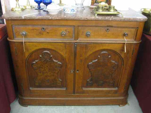 Appraisal: Sideboard double drawers over double doors circa '' tall ''