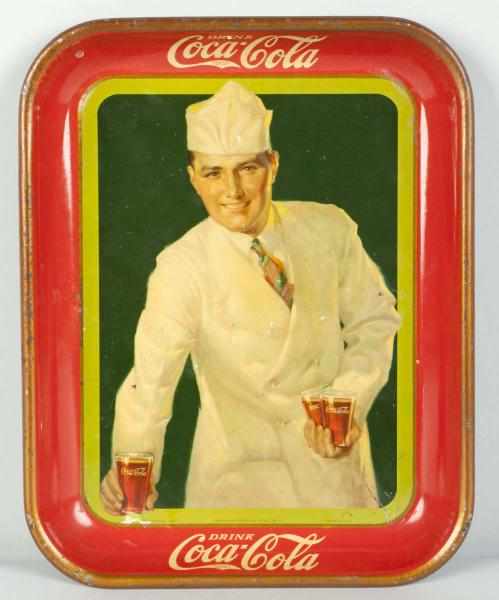 Appraisal: Coca-Cola Serving Tray Description Known as the Soda Jerk Original