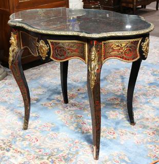 Appraisal: Napoleon III boulle style center table th century the turtle