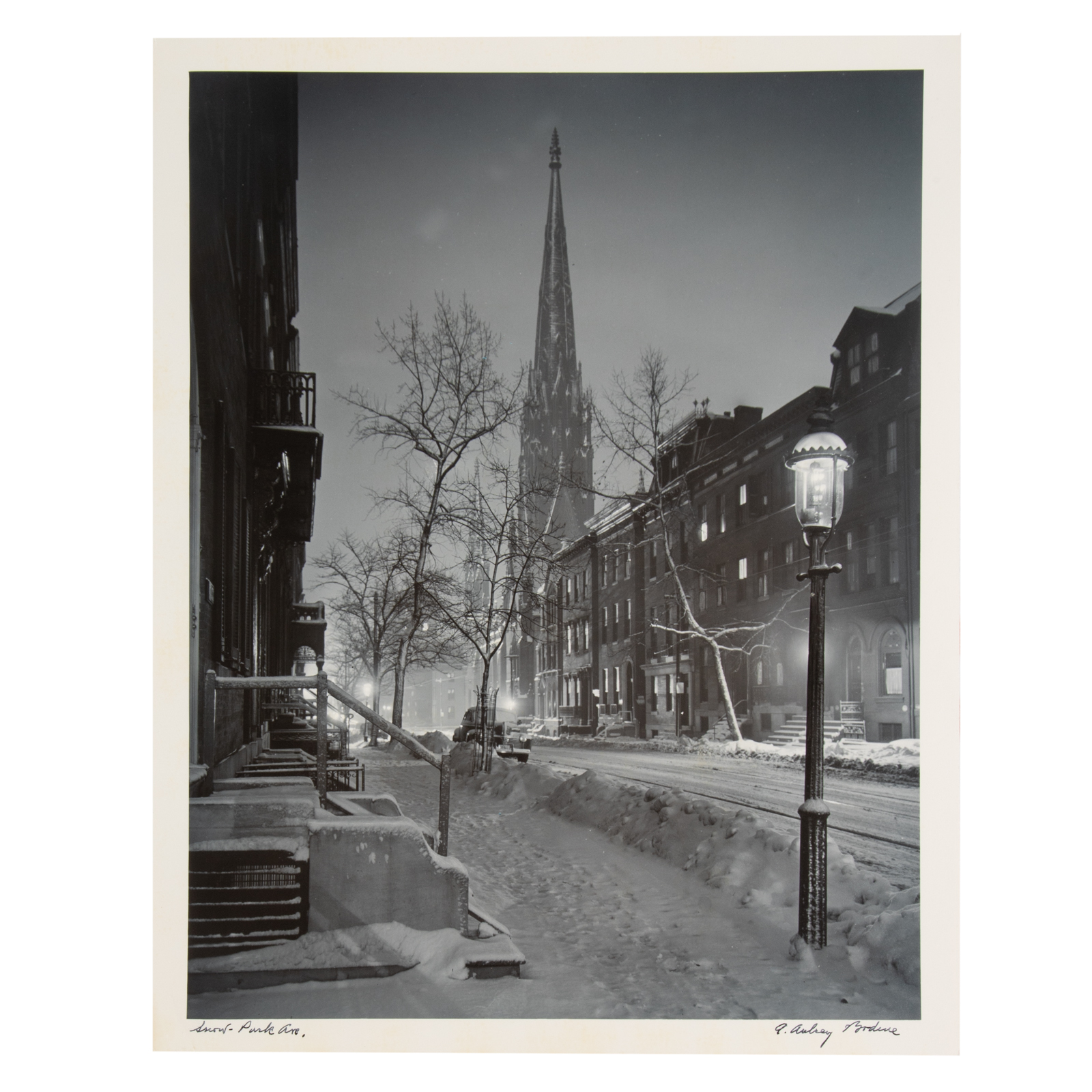 Appraisal: A AUBREY BODINE SNOW-PARK AVE American - Gelatin silver print