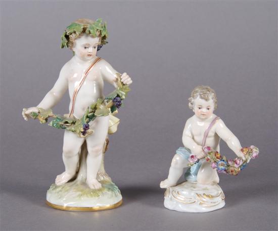 Appraisal: A Group of Two Meissen Porcelain Figures Height of tallest