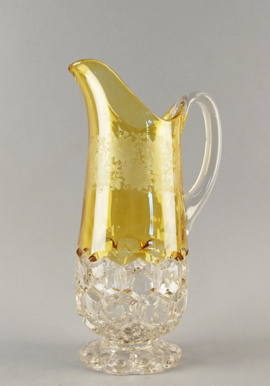 Appraisal: A Hobbs Brockunier Pattern Glass Tankard Pitcher the bottom in