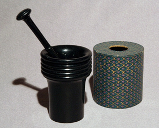 Appraisal: MORTAR and PESTLE or WATCH MORTAR Interesting device in which