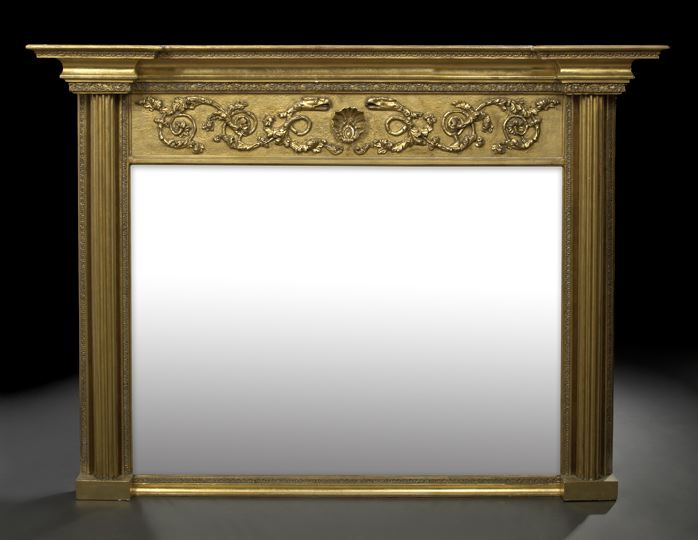 Appraisal: Giltwood Overmantel Mirror in the neoclassical taste ca the heavy