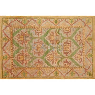 Appraisal: STYLE OF WILLIAM MORRIS Contemporary room-size area rug with yellow