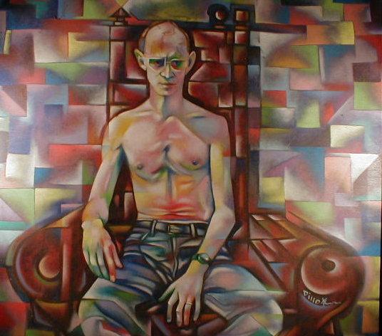 Appraisal: Dillo Portrait of a seated nude oil on canvas signed