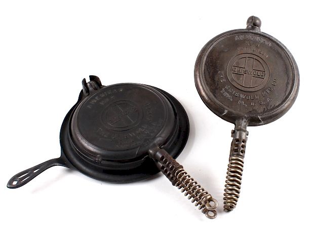 Appraisal: Pair of Griswold Number Waffle Makers with base This lot