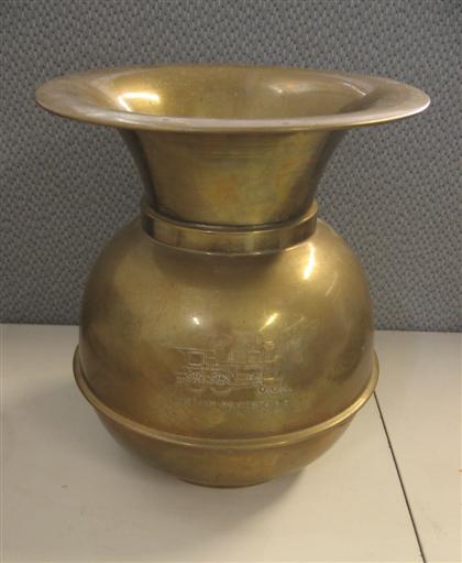 Appraisal: Union Pacific Rail Road brass spitoon