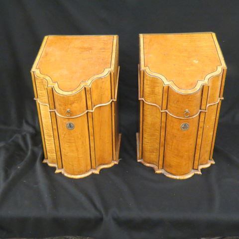 Appraisal: Pair of Fine English Knife Boxes inlaid x