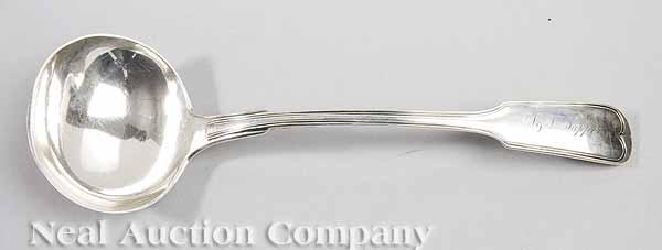 Appraisal: An American Coin Silver Fiddlethread Ladle William Gale Son New