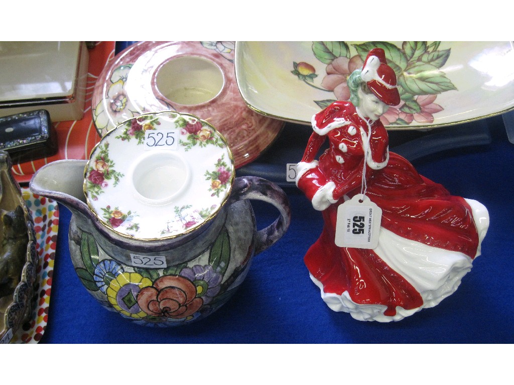 Appraisal: Lot comprising Royal Doulton figure Christmas Day handpainted pottery jug