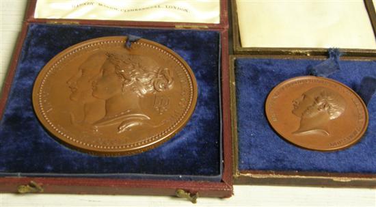 Appraisal: Bronze Royal Exhibition medal the edge inscribed 'Prize medal of