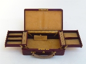 Appraisal: Cartier a mid th century travelling jewellery case of burgundy