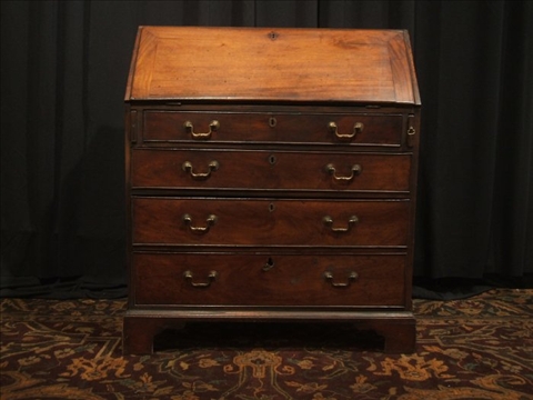 Appraisal: GEORGE III MAHOGANY SECRETARY DESK Late th early th century