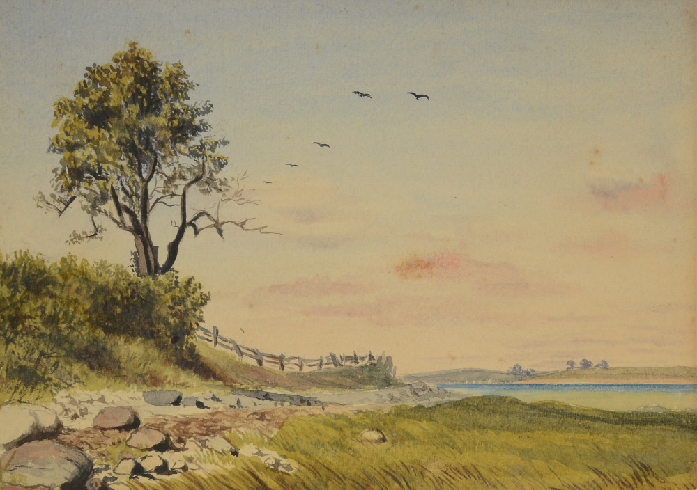 Appraisal: POPE Alexander American - Landscape Watercolor '' x '' sight