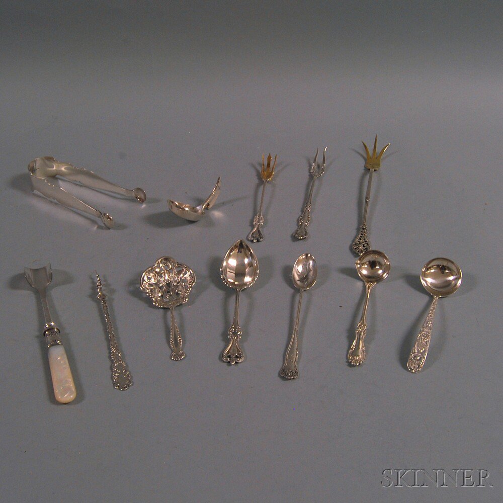 Appraisal: Twelve Small Sterling Silver Flatware Serving Items a Dominick Haff