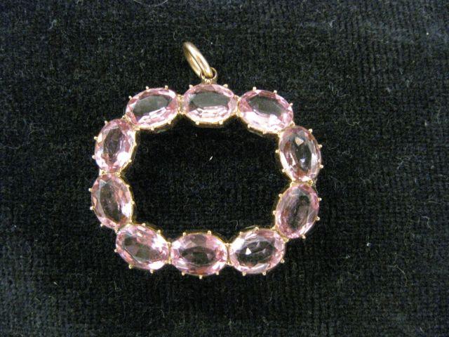 Appraisal: Pink Tourmaline Brooch ten oval gems totaling carats in k