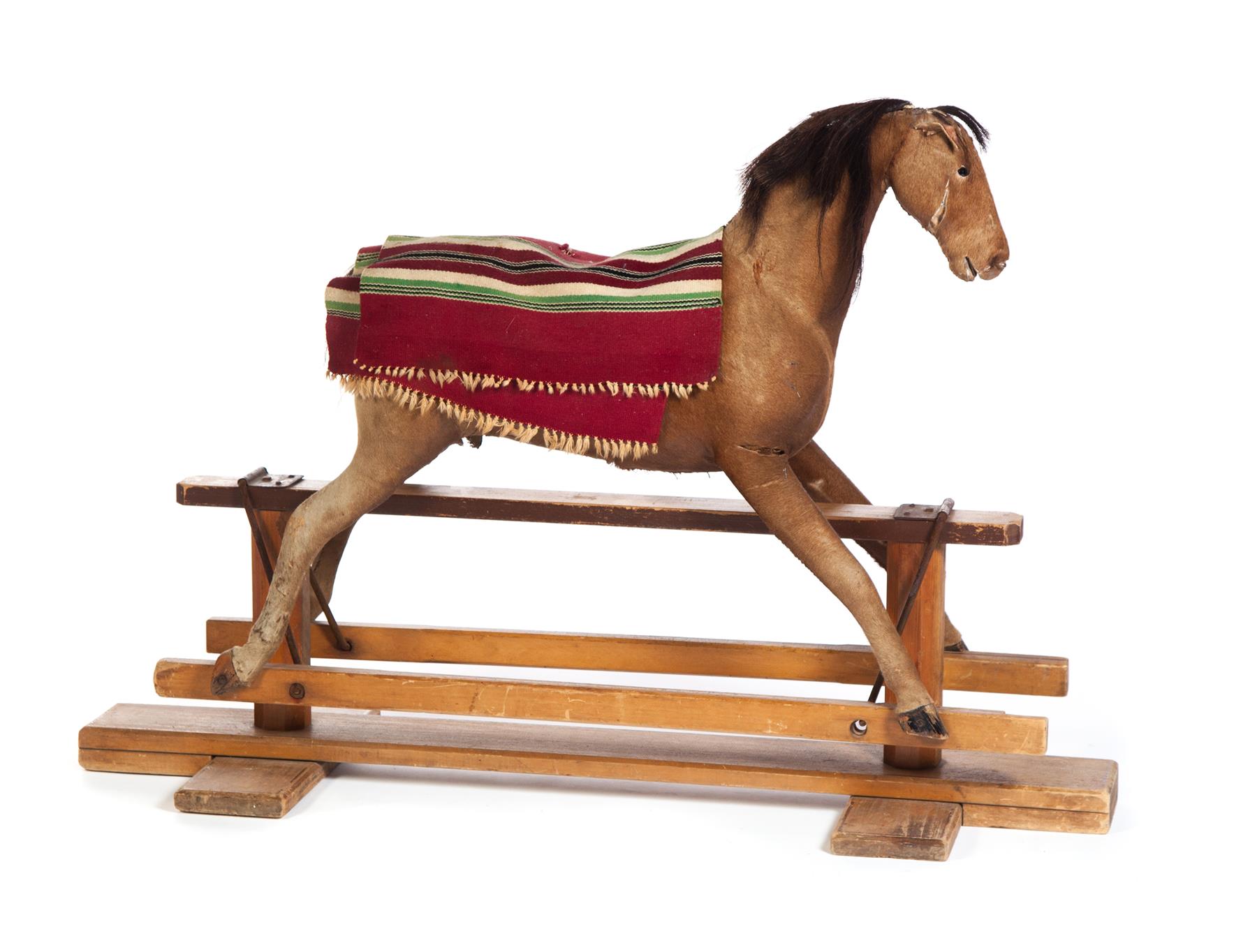 Appraisal: LATE VICTORIAN ROCKING HORSE American late th century Natural skin