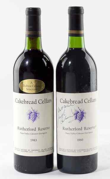 Appraisal: Cakebread Cellars total bottlesVintage Rutherford Reserve bn Vintage Rutherford Reserve