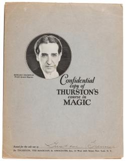 Appraisal: Thurston Howard Confidential Copy of Thurston's Course in Magic New