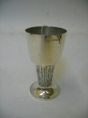 Appraisal: A GOBLET Sheffield with straight tapering sides on tapering stem