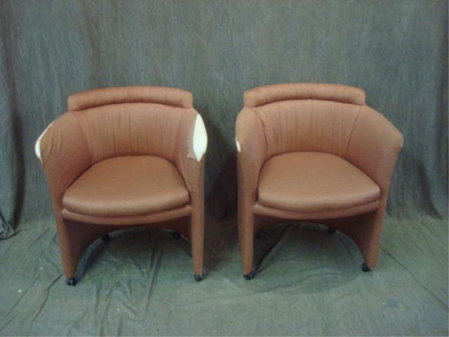 Appraisal: Pair of Baker Midcentury Club Chairs As is From a