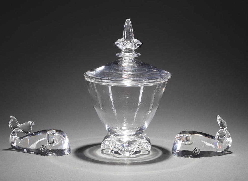 Appraisal: Steuben Covered Centerpiece Bowl designed by Donald Pollard in h