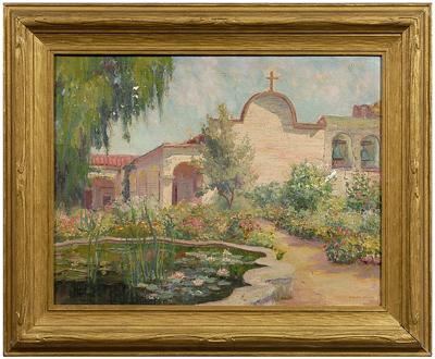 Appraisal: Painting Helen Iserman Hodge Kansas California - Southwestern adobe chapel