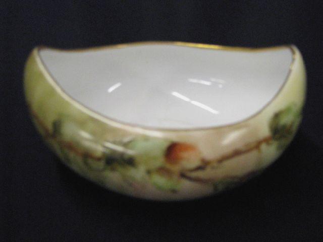 Appraisal: Handpainted Bavarian Porcelain Nut Bowl artist signed oval