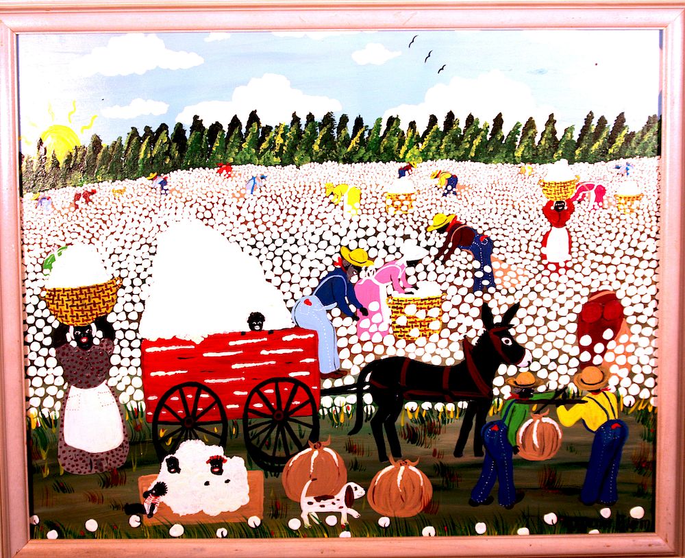 Appraisal: Outsider Art Marie Elem Cotton Wagon Elem Marie b Cotton