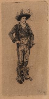 Appraisal: WILLIAM MERRITT CHASE AMERICAN - The Spanish Peasant etching on