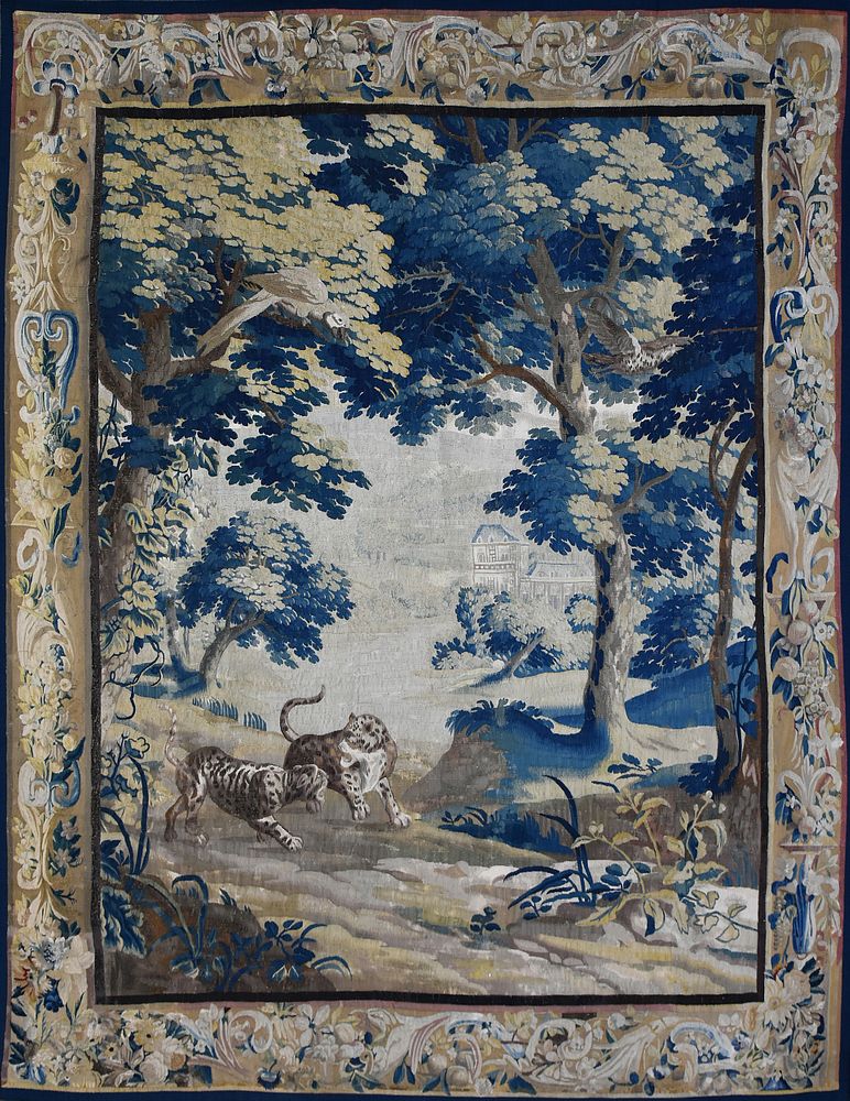 Appraisal: A BRUSSELS BAROQUE GAME PARK VERDURE TAPESTRY TH CENTURY A