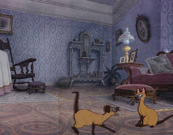 Appraisal: A Walt Disney celluloid from Lady and the Tramp gouache