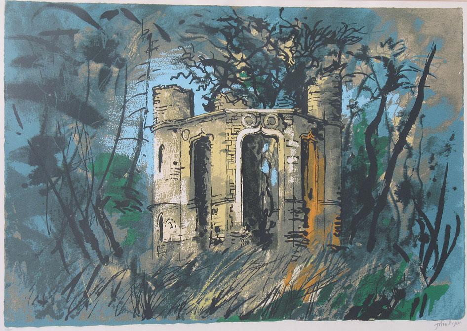 Appraisal: JOHN PIPER A picturesque ruin in a landscape signed in