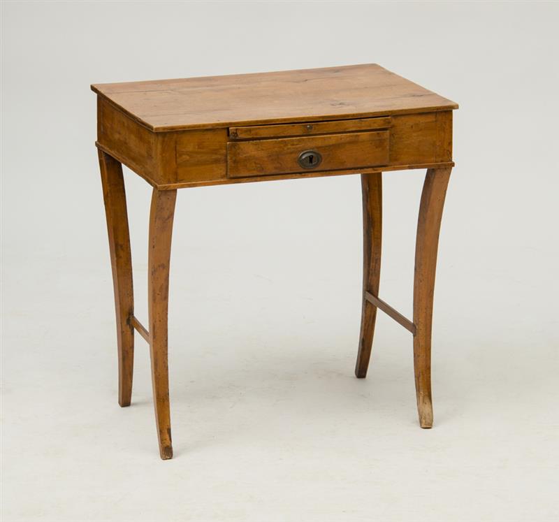 Appraisal: LOUIS XVI PROVINCIAL FRUITWOOD WORK TABLE The rectangular top above