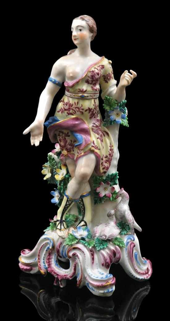 Appraisal: A Meissen style porcelain figure of Venus Circa The standing