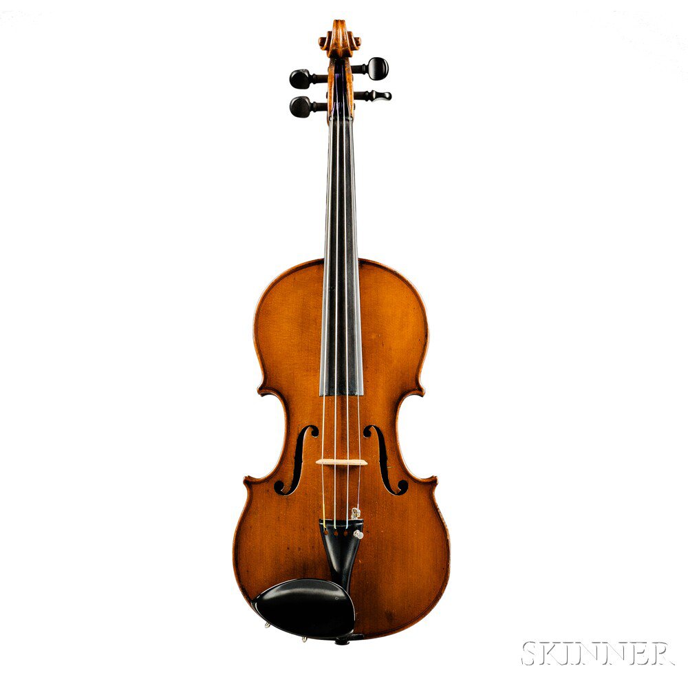 Appraisal: German Violin Hermann Schlosser Erlbach c labeled HERMANN SCHLOSSER GEIGENMACHER