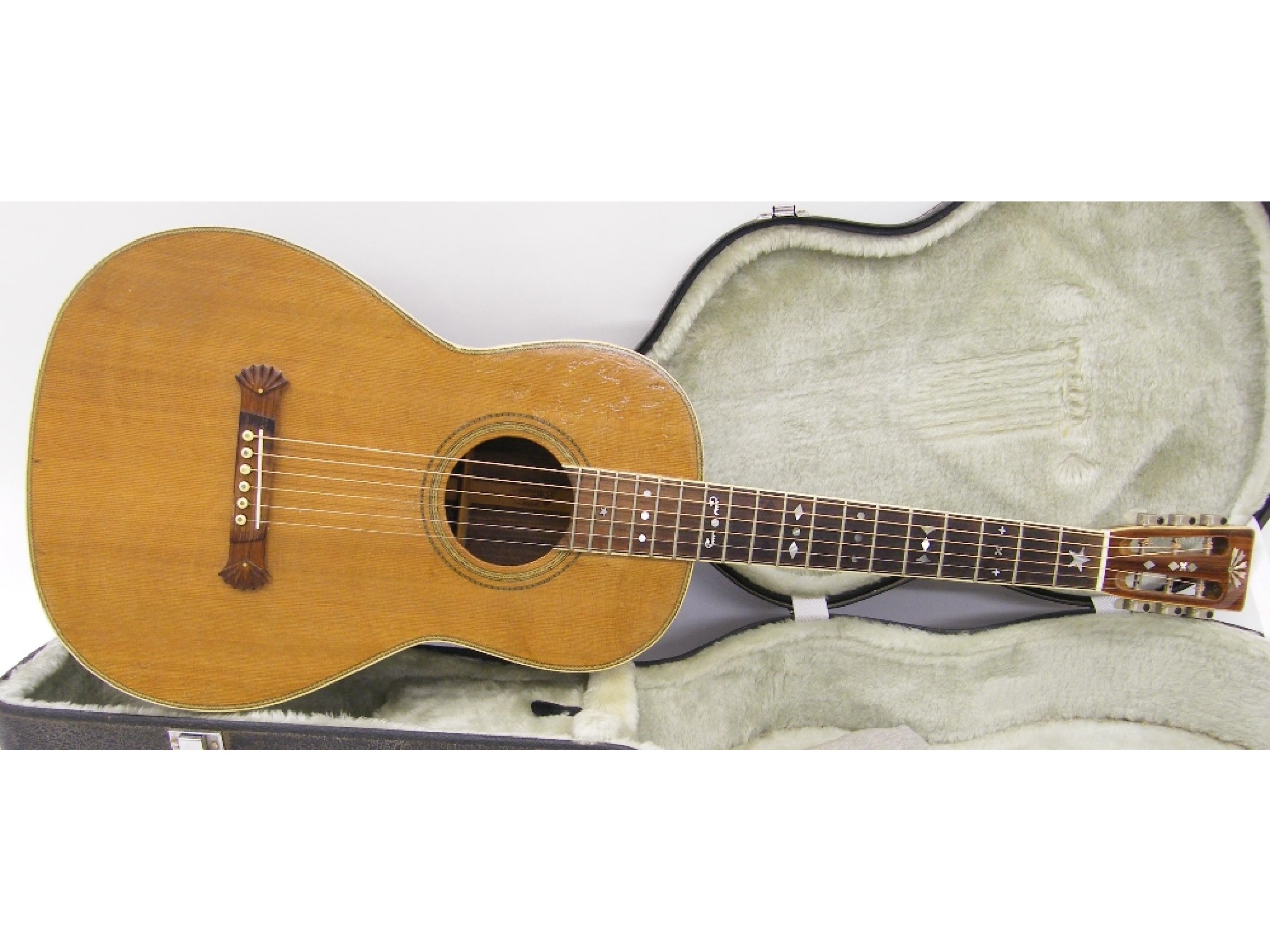 Appraisal: George Washburn R small bodied electro-acoustic guitar ser no aged