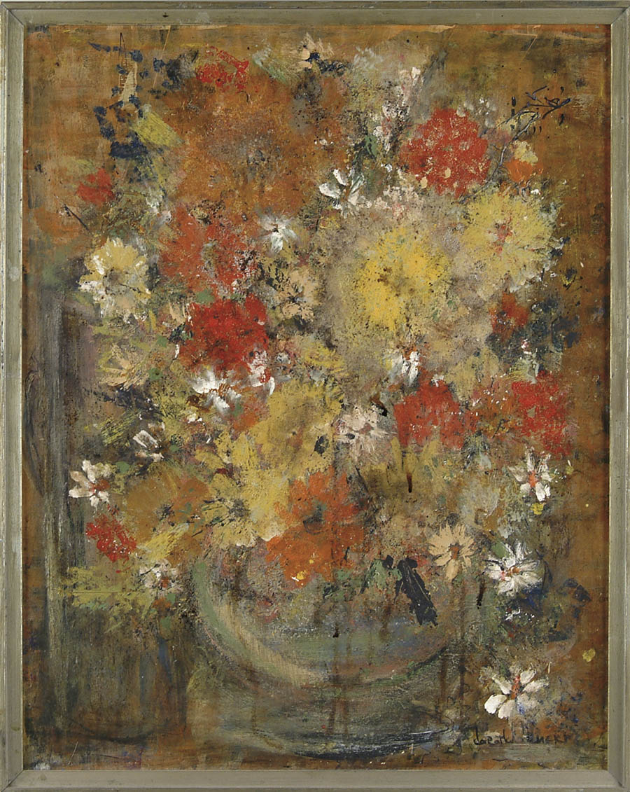 Appraisal: DOROTHY PALMER American th Century BOUQUET OF FLOWERS Oil on