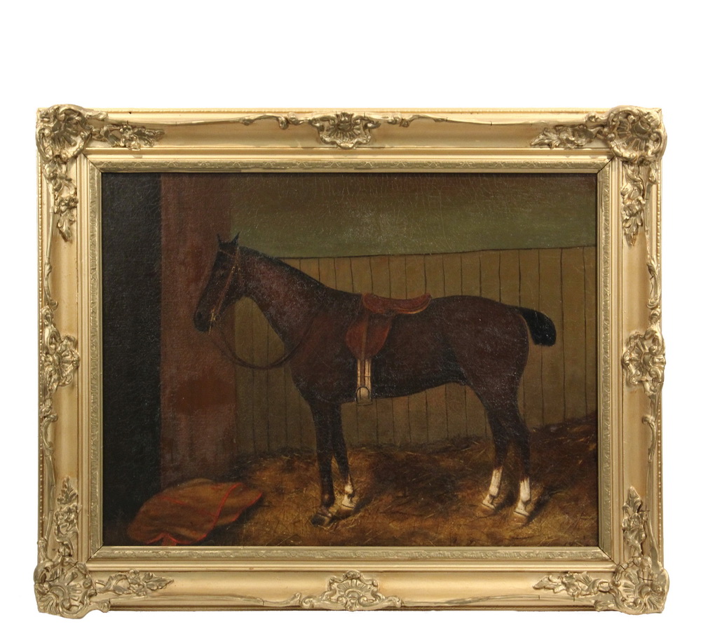 Appraisal: TH C AMERICAN SCHOOL - Portrait of a Thoroughbred Horse