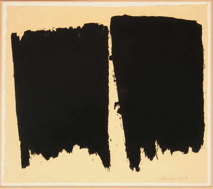 Appraisal: RICHARD SERRA b REYKJAVIK Paintstick on screenprint on paper x