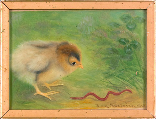 Appraisal: Ben Austrian American - oil on board of a chick